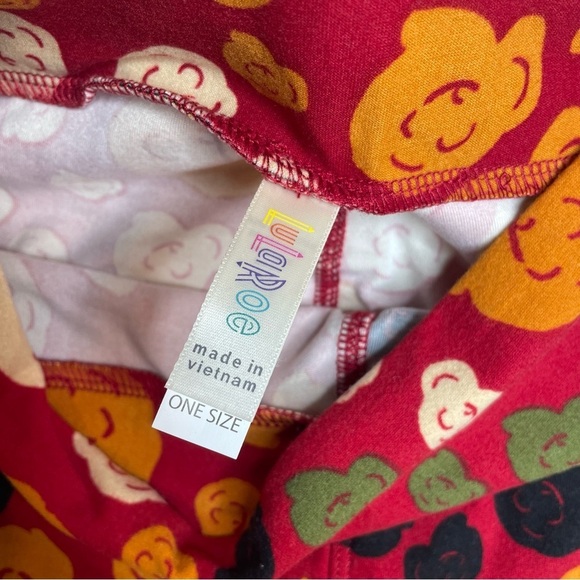 LuLaRoe Leggings OS One Size Set of 3 Popcorn Flowers Chevron Ikat Cat Eye - Picture 7 of 7